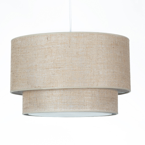 Colgante Roma 1 LUZ E27 50x40x32cm arpillera